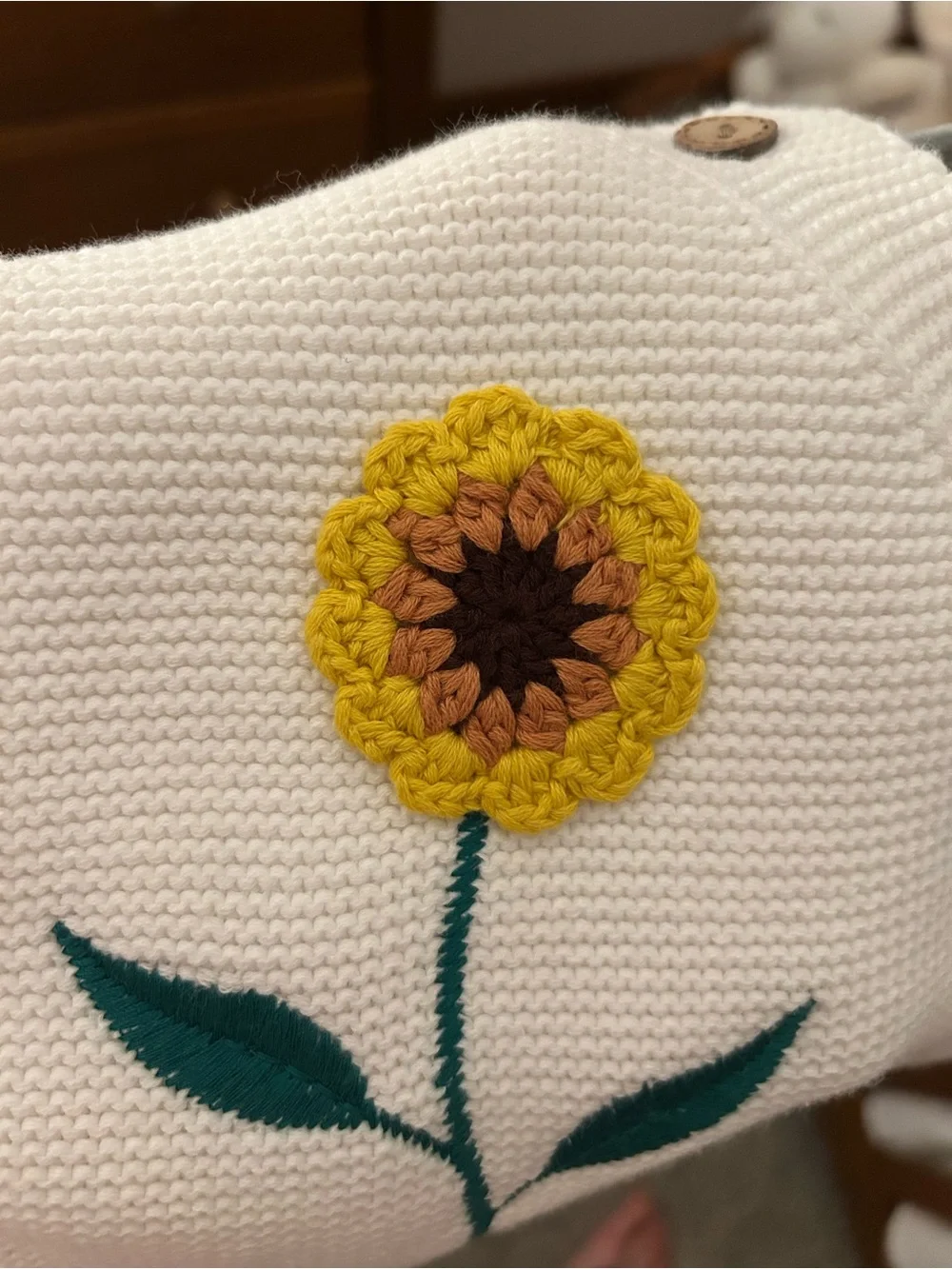 Boutique Knit Baby Sunflower Romper